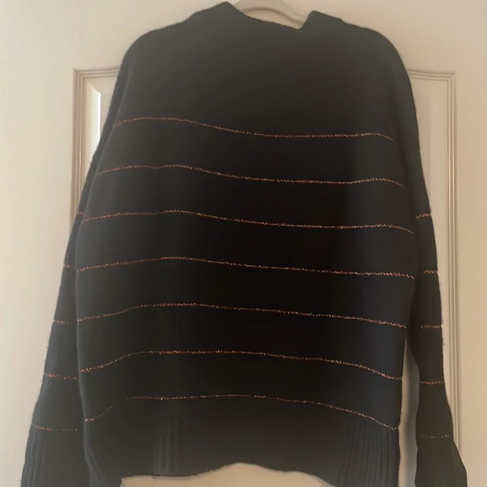 45% off! La Ligne Marin Wool & Cashmere Black and Copper Striped Sweater - Picture 7 of 7